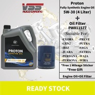 Proton 5W30(4L) Fully synthetic Engine Oil + Oil Filter #PROTON #HONDA #TOYOTA #PERODUA #NISSAN #FORD