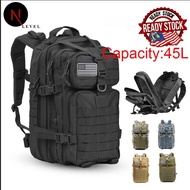 45L Army Military Outdoor School Camping Travel Attack Tactical Backpack Bag Trekking Hiking sport B