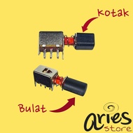 PUSH SWITCH DPDT 6 PIN PLUS KNOP