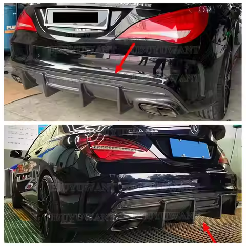 Carbon Fiber Rear Bumper Lip Diffuser For BENZ CLA Class W117 CLA200 CLA250 CLA260 CLA45 2013-2019 C