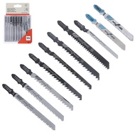 shop 10pcs/set HSS HCS Combination Reciprocating Saw Blades Straight Cutting Jig Saw Blade for Plast