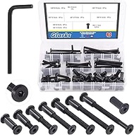 Glarks 85Pcs M6x16/ 25/35/ 45/55/ 65/ 75mm Black Hex Drive Socket Cap Bolts Kit, Allen Head Countsun