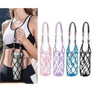 Water Bottle Bag with Strap For Owala, Hydro Flask, Cirkul, Yeti, Stanley, Mesh Water Bottle Holder 