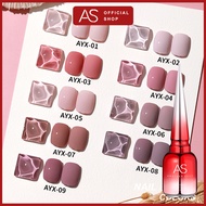 ยาทาเล็บเจล สีเจล AS 15ml. AYX Collection ยาทาเล็บสีเจล สียาทาเล็บเจล สีชมพู กลีบบัว พีช สีนู้ด เอเอ