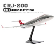 1/100 NORTHWEST Airline Airplane CRJ-200 8477 Aircraft Passenger Plane Model Toy