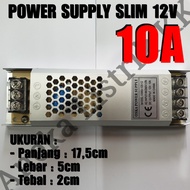 power supply 12v 10a jaring trafo 10 a adaptor 10 amper led strip cctv - model tipis plus bubble