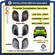 [Installation Provided] Perodua Axia 2014 - 2022 Dragon Scale Albino LED Tail Lamp With Signal Runni