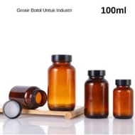 Botol Kosong Kaca 100Ml Obat Kapsul Botol Kapsul Vitamin Suplemen