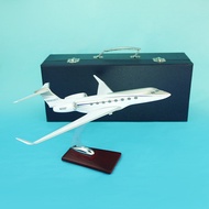 Air Shiguanliu G650/650ER Private Airplane Civil Service Airplane Model Body Length 32cm 1: 100