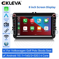 EKLEVA 8 Inch Android Car Radio 2 Din Auto Stereo Multimedia Player CarPlay RDS For VW Volkswagen Pa