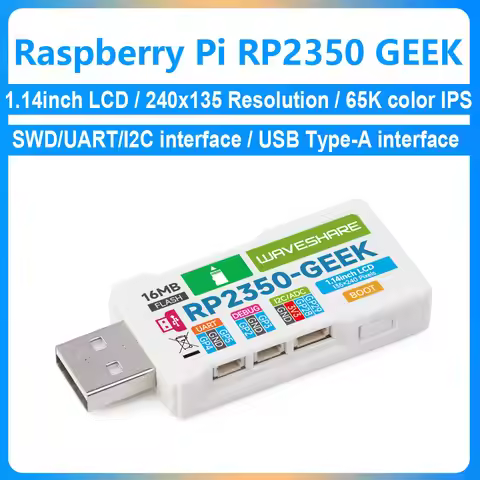 Raspberry Pi Pico 2 RP2350 GEEK RP2350A chip 1.14inch LCD 240x135 Resolution 65K color SWD/UART/I2C 