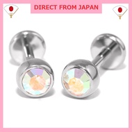 Rinrin Surgical Stainless Steel Jewel Earrings for Women - Set of 2, Wearable Everyday, Available in