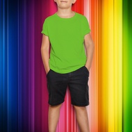 Apple Green Plain Kids T-Shirt Baju Kosong Budak