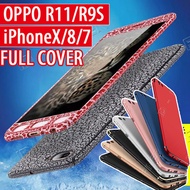 New 360 Full cover PC Ultrathin case cover for OPPO R11 R9S R9 Plus iPhone X 8 7 Plus casing