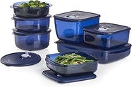 Tupperware Brand Vent ‘N Serve 7 Container Set - Prep, Freeze &amp; Reheat Meals + Lids - Dishwasher, Microwave &amp; Freezer Safe - BPA Free