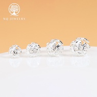 [HCM]Charm bạc hoa ôm hạt xỏ ngang - Ngọc Qúy Gemstones