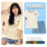 [PEA]Korean Pajama cotton sleepwear for woman Cartoon Print Sleepwear Set Nightwear Women
