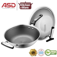 ASD Hybrid 3-PLY 30CM Hex-Wok with Self-Standing Cover / Stainless Steel Wok