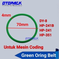 MESIN Green HP-241 HP-241B DY-8 HP-351 Coding Machine Belt Size 4mmx70cmm