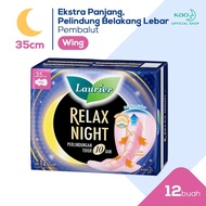 Softex Laurier Relax Night Wing Pembalut Wanita 35cm isi 12