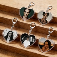 Maneskin Damiano David Victoria De Angelis Acrylic heart-shaped keychain decorative accessory fan gi