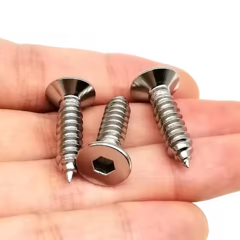 10/50X M2 M2.3 M2.6 M3 M4 M5 M6 A2-70 304 Stainless Steel Allen Hexagon Hex Socket Flat Countersunk 