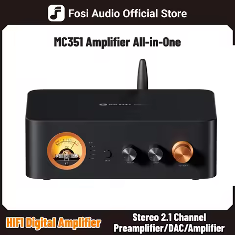 Fosi Audio MC351 2.1 Channel Bluetooth Stereo Integrated Amplifier with DAC, Mini Audio Power Amp TP