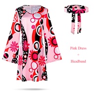 k3460s 70s Retro Hippie Dress for Women Flower Disco Party Carnival Costume