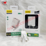 PAVAREAL K09 FAST CHARGE USB + TYPE-C WALL ADAPTER