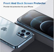 iPhone 12 Pro 6.1 ” 前貼+背貼透明鋼化防爆玻璃保護貼 Front + Back Clear Tempered Glass Screen Protector 包平郵