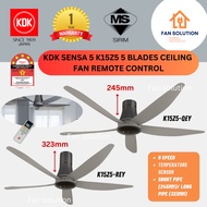 KDK SENSA 5 K15Z5-QEY/K15Z5-REY 5 BLADES REMOTE CONTROL CEILING FAN [60INCH/150CM] DC MOTOR ENERGY S