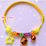 Custom Cat Necklace Name Cat Necklace Can Write Name Cat Necklace Bell Kitten Necklace Cat Name Neck