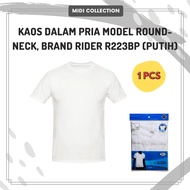 RIDER R 223B White Short Sleeve O-Neck T-Shirt ANTI-STREACH T-Shirt Size S - 5XL