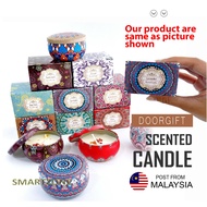 Scented Candles Door Gift Set Aromatherapy Candle Fragrance Soy Wax Essential Oil Candle Wangi Lilin
