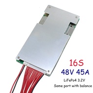 เครื่องแผ่นป้องกันแบตเตอรี่ LiFePo4 16S 48V เหล็กลิเทียมฟอสเฟต3.2V ที่สมดุลสำหรับรถยนต์ไฟฟ้ารถจักรยา