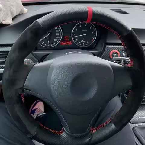 Customized Car Steering Wheel Cover Anti-Slip For BMW E90 E91 E92 E93 E87 E81 E82 E88 X1 E84 325i 33