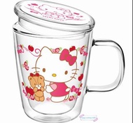 7-eleven 711 Sanrio Hello Kitty情人節限定限量版雙層玻璃杯