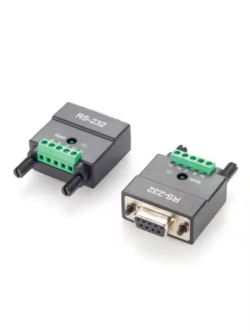 2 In 1 DB9 RS232 to RS485/TTL Serial Converter D-Sub 9Pin to 5Pin Screw Terminal Block RS232 to 3.3V