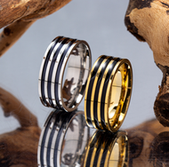 8MM wide stainless steel  Rings