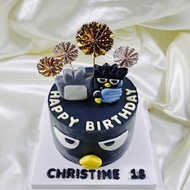 酷企鵝 三麗鷗 生日蛋糕 造型 翻糖 卡通 手繪 婚禮小物 6吋 面交