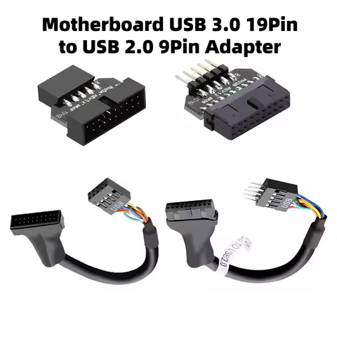 Motherboard USB 3.0 19-Pin To USB 2.0 9-Pin Adapter 9Pin to 19Pin Header 480Mbps Data Transmission C