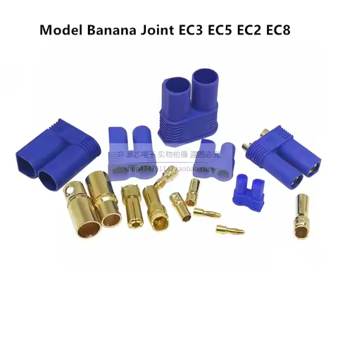 EC2 2mm/EC3/EC5/EC6/EC8 Male Female Golden Bullet Connector Plug For RC ESC Motor Lipo Battery Car A