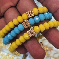 375 rate natural gold crystal stone bracelet