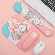 Secondary Creator Peach Cat Slow Rebound Keyboard Support Silica Gel Wrister Mouse Pad Comfortable Palm Tray Wrist Rest