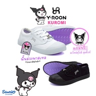 Y-Roon Student Sneakers Model Y999 White/Black Purple Background Authentic Kuromi Pattern Available 