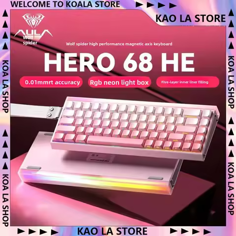 AULA Hero 68HE Magnetic Switch Mechanical Keyboard Esports 8K RGB Hot Swap Wired PC Gaming Customize