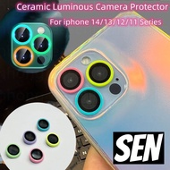 Luminous Ceramics Camera Ring Protector Film For iPhone 14/13/12/11 Pro Max Lens Cover for iPhone 14pro/14promax/ 14 Plus Protective Film