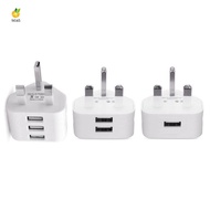 Universal Usb Uk Plug 3 Pin Wall Charger Adapter With Usb Ports Travel Charger Charging For Phone