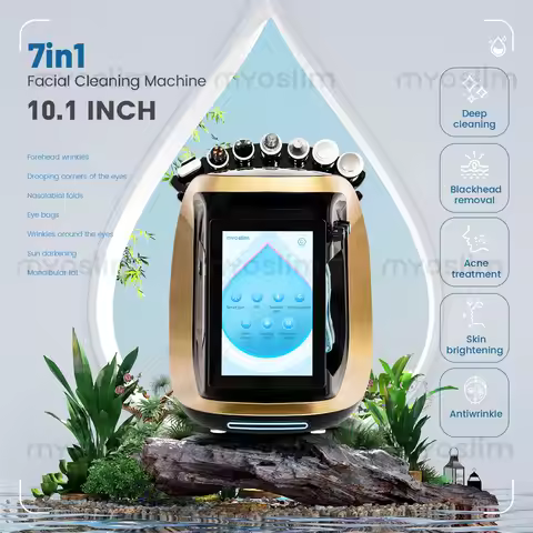 New Water Dermabrasion Oxygen Ice Blue Smart Jet Aqua Peel Small Bubble Skin Cleansing Device facial