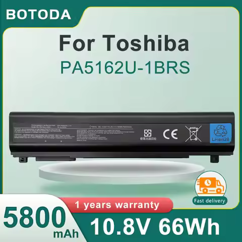 PA5162U-1BRS 10.8V 66Wh 5800mAh Laptop Battery PABAS277 For Toshiba Portege R30 R30-A Series 6Cells